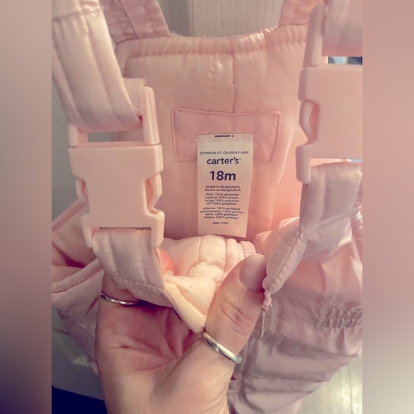 Carters Snow Bib - Baby 18 months - Pink - Picture 2 of 2